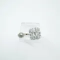 Silver cubic zirconia ring fashionable geometric zircon open finger jewelry style - Ring - Empty Setting / Silver