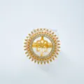 Anillo virgen estrass dorado ajustable soporte DIY elegante accesorio moda joya mujer - Dorado (Engaste Vacío)