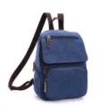 Μπλε καμβάς σακίδιο πλάτης casual σχολική τσάντα για άνδρες και γυναίκες καθημερινά - Σκούρο μπλε