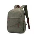 Zaino uomo impermeabile casual con porta USB di ricarica borsa per laptop verde scuro - Verde militare