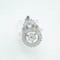 Zirkon Kürbis Ring Fassung Kupfer Eingelegt Mode Schmuck Zubehör Elegant Neues Design - Flaschenkürbis Ring Silberfarben (Leerer Sockel)