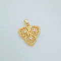 Goldener vintage blumen anhänger DIY schmuck zubehör, eleganter hohler blumen anhänger. - Nur Anhänger / Leere Fassung / Gold