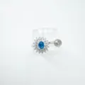 Accesorio de joyería DIY con grupo de piedras azules y copa de ajuste vacía plateada. - Anillo / Montura vacía / Plateado