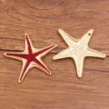 DIY Lega Stella Marina Pendente Smalto Charm Accessorio per la Creazione di Gioielli - 1 Pezzo/Confezione (50x53mm) / Smalto Rosso