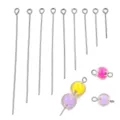 Épingles à œil et tiges en acier inoxydable pour bijoux DIY, plusieurs longueurs. - Clous à Œillet (21H2-2/30) / 0,7mm Fil x 55mm Longueur / Acier