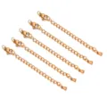 Gold extension chains with lobster clasps for DIY necklaces and bracelets jewelry making. - Design No.2 / Gold