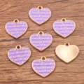 Ciondolo cuore amore smalto oro KC viola per accessori gioielli in lega 15x16mm - 1 Pezzo / Viola