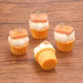 Mini pendentif cupcake en résine accessoires faits à main DIY pour collier bracelet 4pcs - Style 8