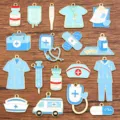 Pendentifs de bijoux DIY en alliage émaillé à thème médical pour loisirs créatifs. - 10 Pièces/Paquet / Bleu Aléatoire