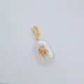 Baroque freshwater pearl pendant with gold plating and exquisite star zircon charm. - Four Stars Style