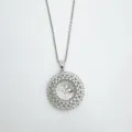 DIY Pearl Pendant Blank Setting, Silver Metal Zirconia Necklace Accessory for Women - Pendant Only (Without Chain) / Empty Setting / Silver