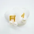 Elegant pearl music note earrings, gold-plated copper dainty jewelry accessory for women details. - Musical Note - Acrylic Beads