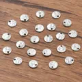 Stainless steel embossed round disc pendants for DIY handmade necklace jewelry making parts and supplies - 6mm / Steel