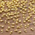 Goldfarbene Legierungs-Perlen mit Öse für DIY Schmuckherstellung, Armbänder und Halsketten. - 1 Stück (3x5mm) / Gold