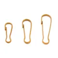 Stainless steel gourd snap hooks DIY metal craft accessories gold variant display - 1 Piece (6x17mm) / Gold
