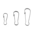 Stainless steel gourd clasp metal hook variant, durable DIY jewelry hardware accessories. - 1 Piece (6x17mm) / Steel