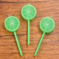 Green lime lollipop resin pendant DIY charm jewelry accessories for handmade crafts items - 1 Piece/Pack / Green