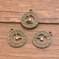 Antik bronze Uhr Uhren Anhänger Legierung DIY Schmuckzubehör Steampunk Charm Basteln - Nr. 28 Wecker Stil / 1 Stück (18x21mm)