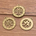 Antike bronze Steampunk Zahnrad Uhr Anhänger Schmuck Zubehör DIY Legierung Basteln. - Nr. 1 Wecker Stil / 1 Stück (25x28mm)