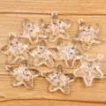 Pendentifs étoiles en résine transparente accessoires bijoux DIY pour collier bracelet - Blanc