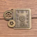 Antiker Bronze Steampunk Zahnrad Uhr Metall Anhänger für DIY Retro Schmuck Zubehör - Nr. 5 Wecker Stil / 1 Stück (39x50mm)