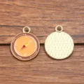 DIY Χρυσό Κρεμαστό Πυξίδα Κράμα Σμάλτο Αξεσουάρ για Μόδα Χειροτεχνία Κοσμημάτων. - Στυλ 2 Σχήμα Πυξίδας (25F6)