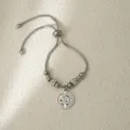 Pulsera deslizante ajustable de acero inoxidable con dije de árbol de la vida chic. - Árbol de la vida plateado
