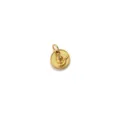 Gold-toned cartoon snake zodiac pendant detail shot, ideal for DIY jewelry making accessories. - Snake