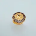 Elegant gold plated floral zircon ring variant, stunning statement finger jewelry accessory. - Gold Lace Ring Empty Base