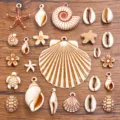 Acrylic ocean series starfish seashell charms DIY bracelet pendant jewelry making accessories - Mixed 10 Pcs (No Repeat)
