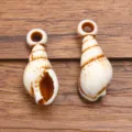 Acrylic sea snail shell charms pendant DIY jewelry making accessories for bracelets necklace - Style 6 Long Conch Pendant / 1 Piece (9x23mm)