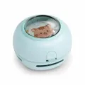 Mini desktop vacuum cleaner portable cute cat design handheld cleaner for home office use. - Battery Powered / Green
