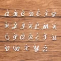 Set di ciondoli con lettere in argento, 26 pezzi ciondoli iniziali fai da te per gioielli. - Set di Lettere dell'Alfabeto (A-Z) / Set di 26