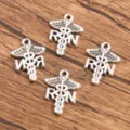 Nurse medical symbol metal charm pendant DIY jewelry making accessories findings set of 4 - Style 1 Medical Charm / 1 Piece (15x21mm)