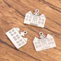 Silver Hospital Charm DIY Medical Pendant Retro Metal Craft Jewelry Findings 1pc - Style 2 Medical Charm / 1 Piece (21x23mm)
