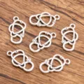 Silver metal stethoscope pendant charms for DIY jewelry making crafts vintage retro supplies - Style 3 Medical Charm / 1 Piece/Pack (12x23mm)