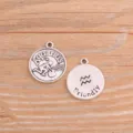 Pendentif zodiaque Verseau en alliage vintage breloques pour bracelet collier bijoux DIY. - Argent Antique - Verseau