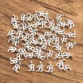 Pendentifs lettre B en métal argent antique pour bijoux DIY et accessoires de sacs. - Lettre B