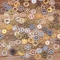 Mini engranajes de metal steampunk dijes mix 8-15mm colores surtidos aleación DIY - C Mezcla Aleatoria 100g / 100 g