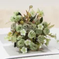 Künstlicher Blumenstrauß grüne Nelke Flieder künstliche Gesteck für Heimdekoration. - Grün