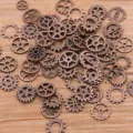 100g Mini Engranajes Metal Steampunk Tallas Mixtas Bronce Accesorios Joyeria Bricolaje - G Cobre Rojo Antiguo 100g / 100 g