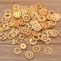 Set di ciondoli a ingranaggio steampunk in lega metallica miniatura per fai da te 100g - F Oro 100g / 100g