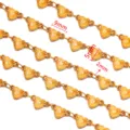 Edelstahl Gold Herz Kette DIY Halskette Zubehör 50cm stilvolle Schmuck Fundstücke Komponente - Stil 1 Herz / 50cm / Gold