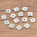 Square stainless steel thin spacer beads for DIY handmade bracelets and necklaces jewelry making. - 4mm (1 Piece) / Gold