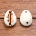 Acrylic simulated cowrie shell beads for DIY jewelry making, bracelet and pendant charms. - Style 10 Simulation Cowrie Seashell (10C13/34) / 1 Piece (13x17mm)