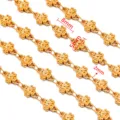 Gouden klaverketting doe-het-zelf ketting sieraden accessoires roestvrij staal verguld 50cm - Stijl 3 Klavertje Vier / 50cm / Goud