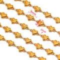 Gouden roestvrij staal hart ketting schakel DIY ketting sieraden accessoires 9mm - Stijl 7 3D Hart / 50cm / Goud