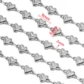 Roestvrij Staal Hart Ketting DIY Halsketting Sieraad Accessoire 50cm Maat Details - Stijl 7 3D Hart / 50cm / Staalkleur