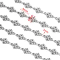 Roestvrijstalen kruis motief ketting DIY halsketting sieraden accessoire variant - Stijl 9 Bloemkruis / 50cm / Staalkleur