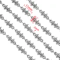 Roestvrijstalen DIY ketting kettingaccessoire, zilverkleurige sieraden maken component SKU. - Stijl 10 Retro 3D-Patroon / 50cm / Staalkleur